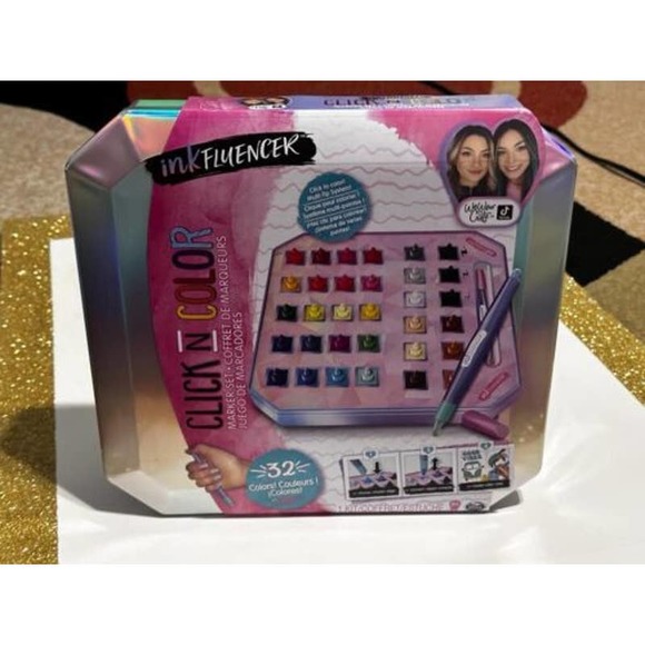 InkFluencer,Click N Color Activity Kit 32 Marker Set, 8+ Years - Picture 1 of 11